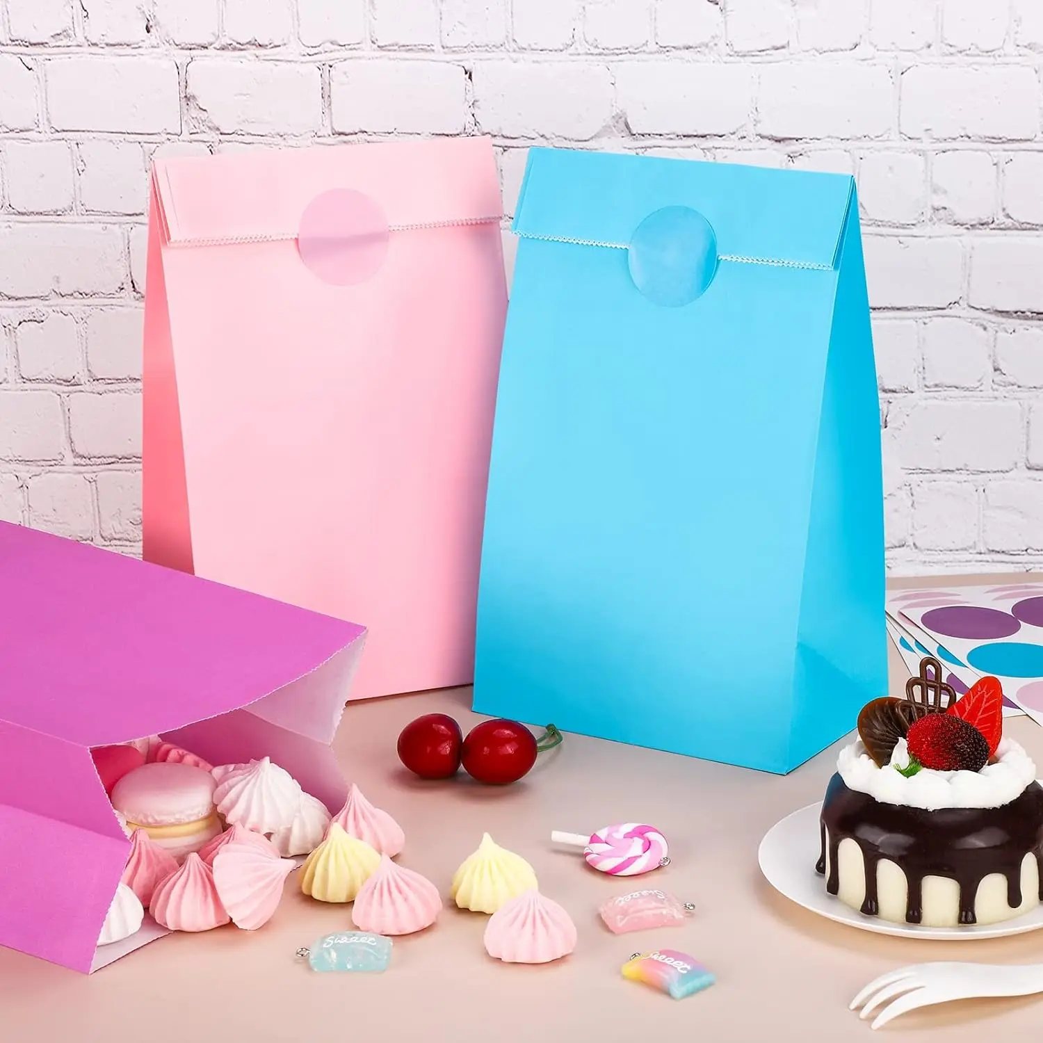 Recyclable Snacks Wedding Celebrations Birthday Parties Sos Color Seasonal Paper Bags For Gifts Kids