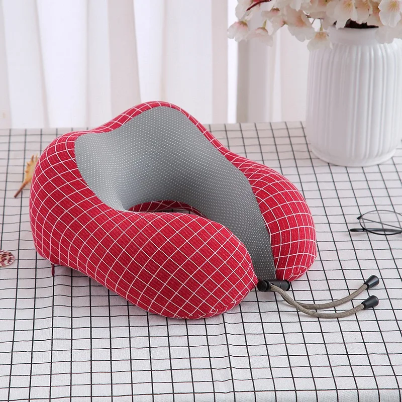 High quality portable 3D support massage neck journey rest magnetic U-shaped pillow