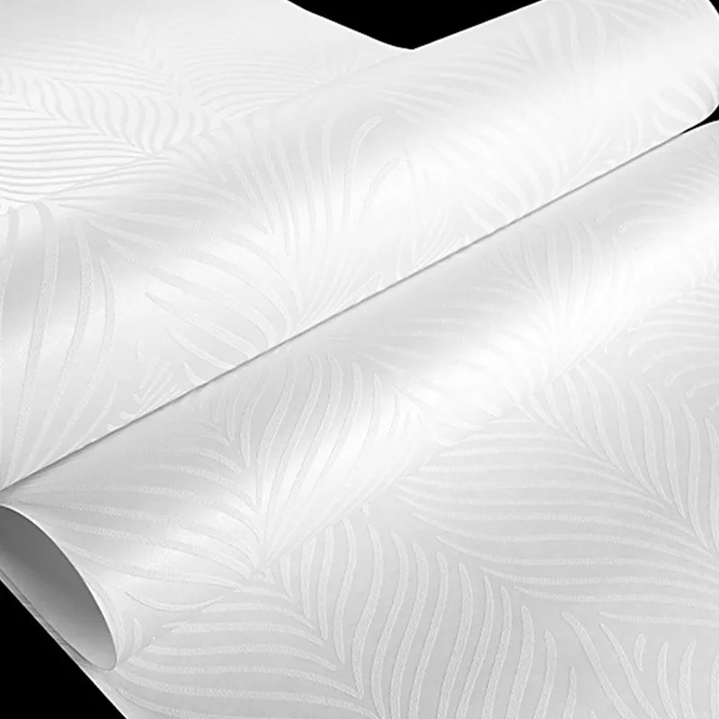 Factory Price 3D Wall Panels Textured Solid Color Modern Minimalist Feather Wallpaper For Living Room Bathroom