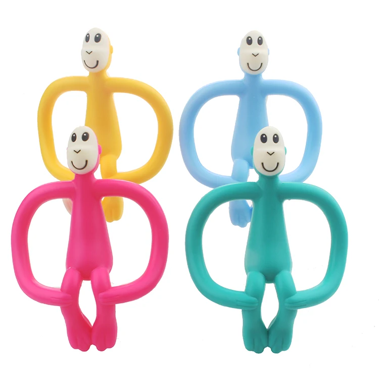 Hot Sales Baby Toys Monkey Cartoon Teether Toddler Molar Teeth Pain Relief Tool Infant Educational Toy Baby Soft Teether