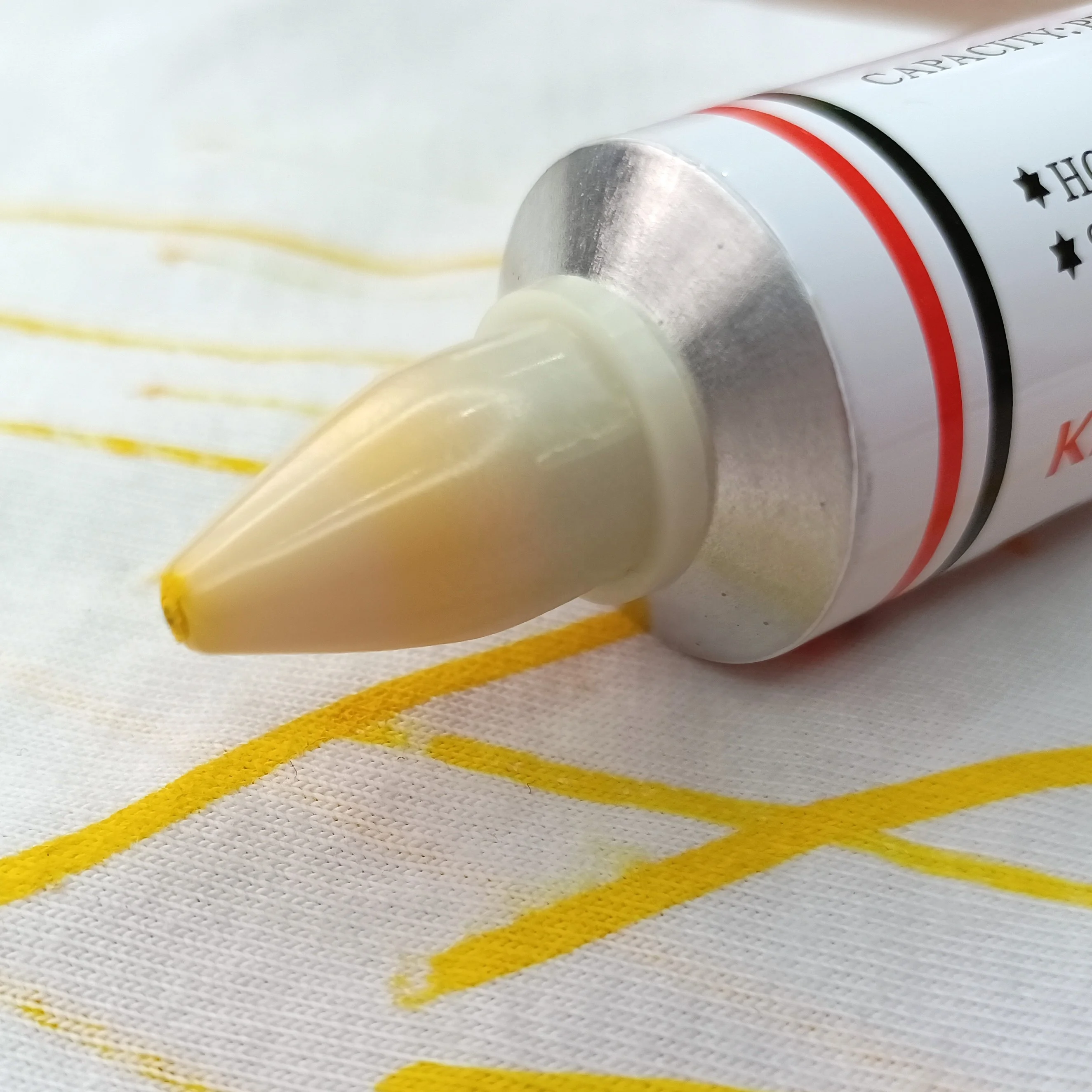 VAST SEA Wholesale Yellow 90g Permanent Toothpaste Textile Marker Pen For Fabric