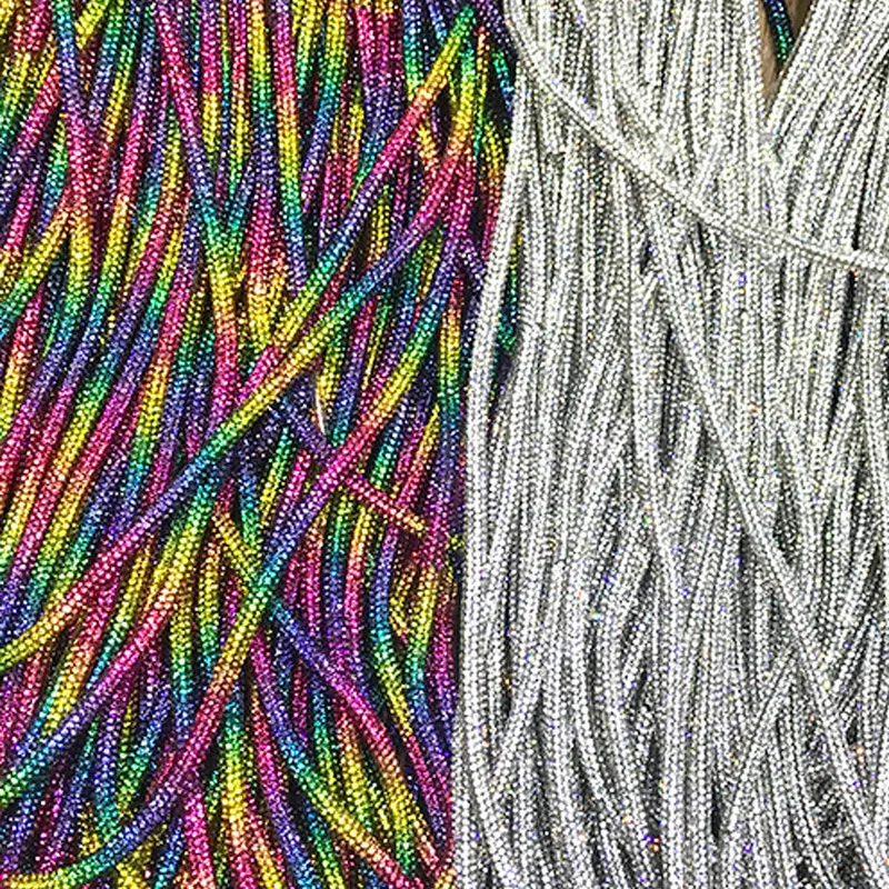 Bling Round Rhinestone Soft Tube Shoelace Rope Crystal Rhinestone Rope Rhinestone Adhesive Rope Trimming