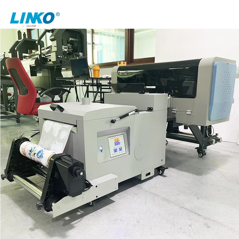 LINKO Factory Small 6 Colors A3 30cm DTF Printer A3 XP600 DTF Print and Powder Dyer Machine