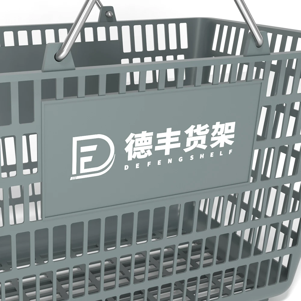 supermarket basket plastic basket with handle