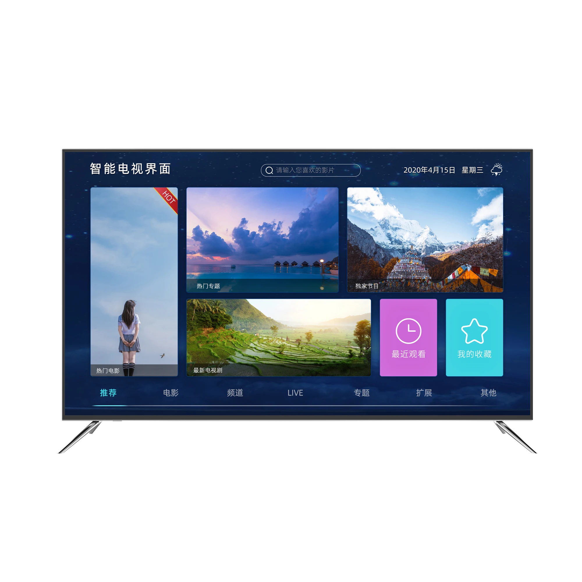 
Smart TV Wifi with Android New Multifunction OLED Monitor Display 55 inch 4K LED TV television 