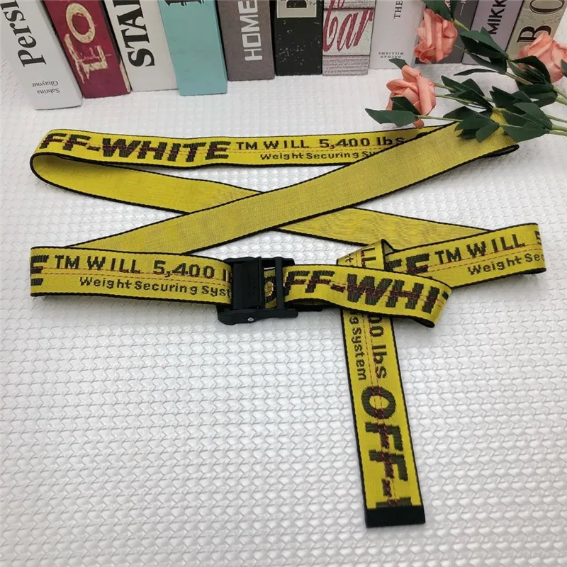 Fabric Tactical Belt 3.5cm Width Off-Custom Logo White Classic Industrial Belt with 60% Polyamide and 40% Polyester
