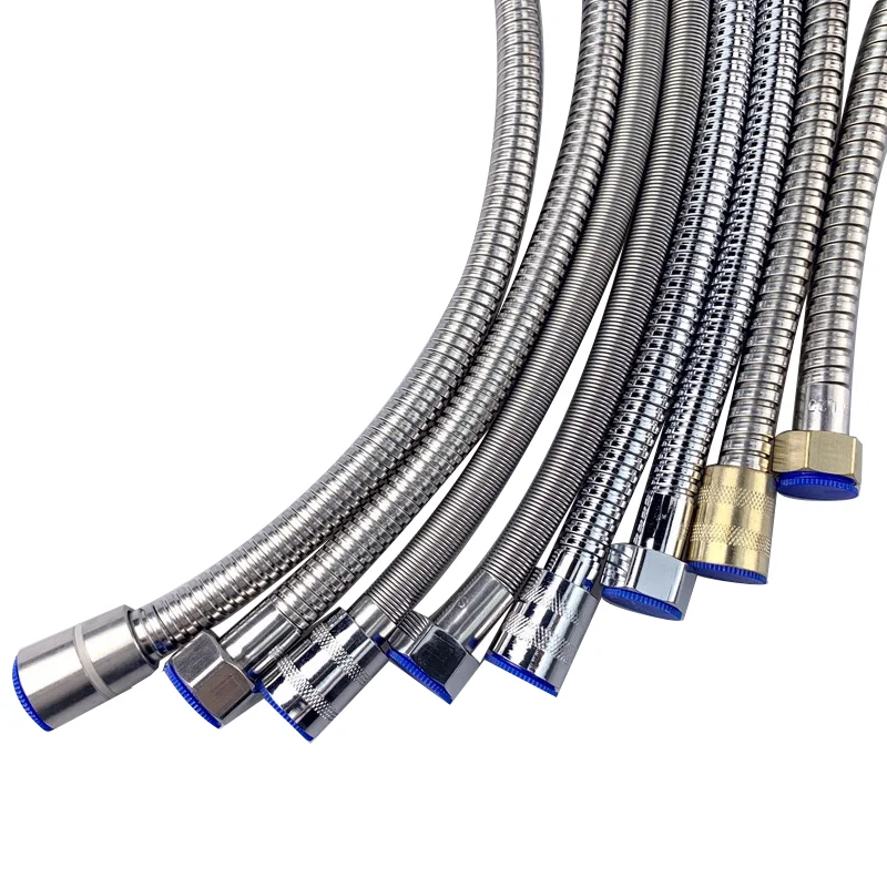 2024 NEW Style Flexible Shower Metal Hose Customized Color 304 Stainless Steel Shower Hose Wholesale Flexible Metal Hose