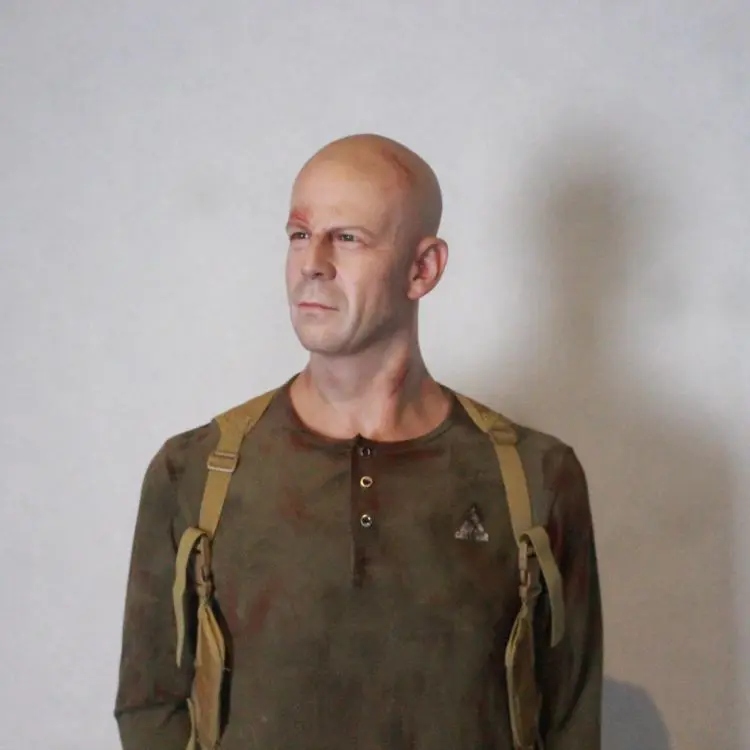 Marvel Silicone Action Figure of Bruce Willis Life Size Movie Statue for Sale