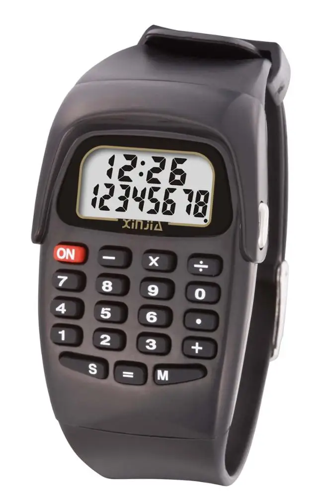 conveniente digital watch simple calculate watch children wristwatch for men