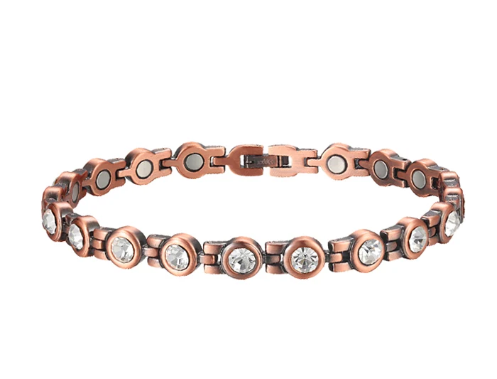 Hot Sale Fashion Bracelet Wholesale Health Crystal Pure Copper Magnetic Bracelets For Women