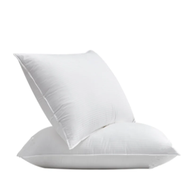 High quality 100% cotton feather white home hotel pillow luxury sleeping
