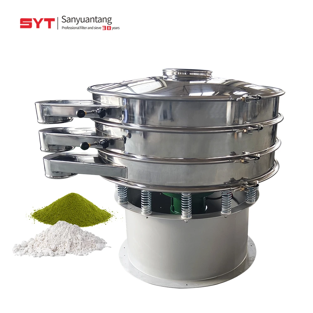 Stainless Steel Industrial Round Vibration Sifter Tobacco Powder Sieve Machine Cassava Flour