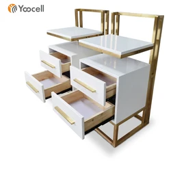 Beauty and elegant hair salon equipment and price with hair salon trolleys with stainless steel frame