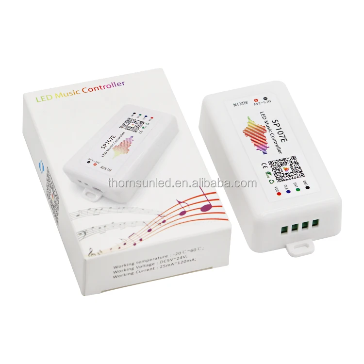 
drop ship DMX colorful led strip DC5V-24V programmable SP107E blue tooth music controller 