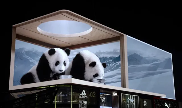 Immersive Advertising Interactive  Indoor Naked Eye 3D Led Display podium with led screen bag with led screen