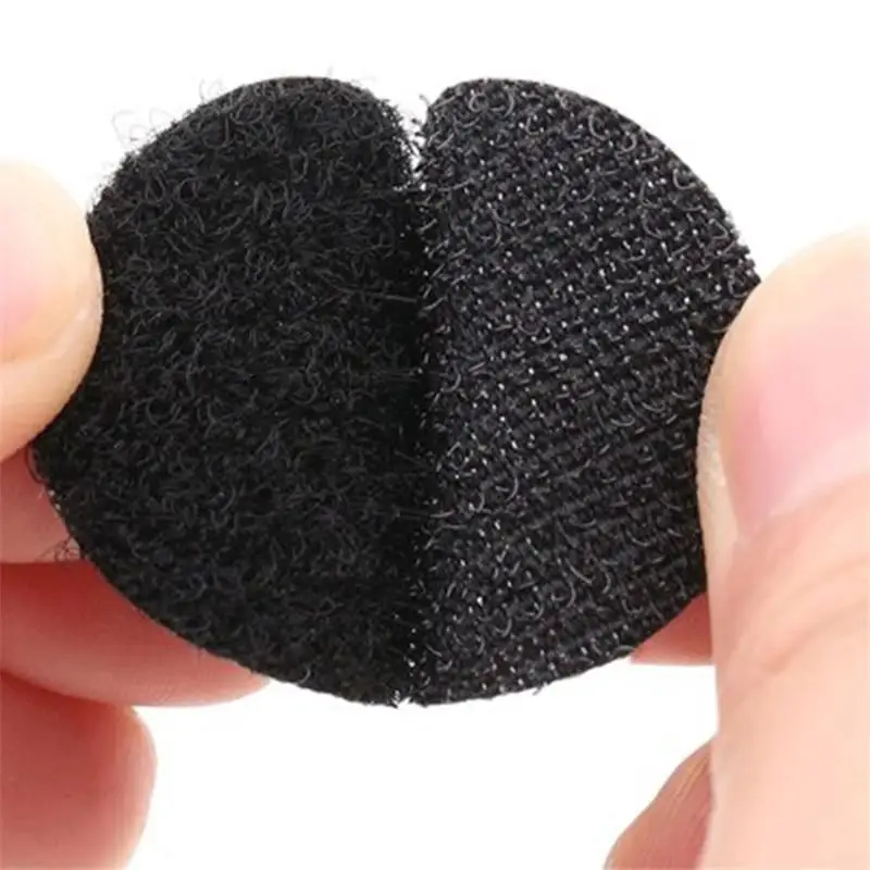 factory custom hook and loop tape heavy duty adhesive black white dots