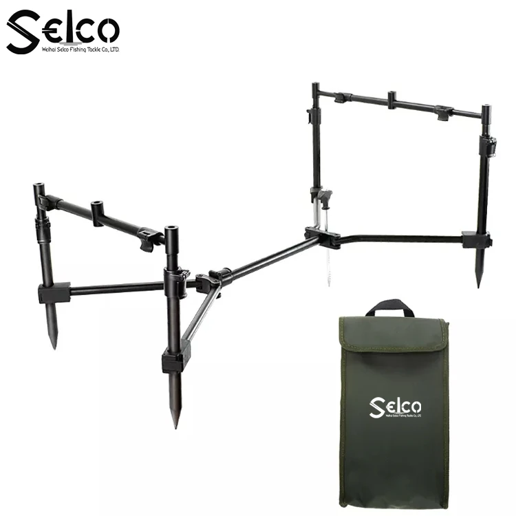 Selco 2023 new arrive 91cm retractable design folding carp fishing aluminum alloy rod pod