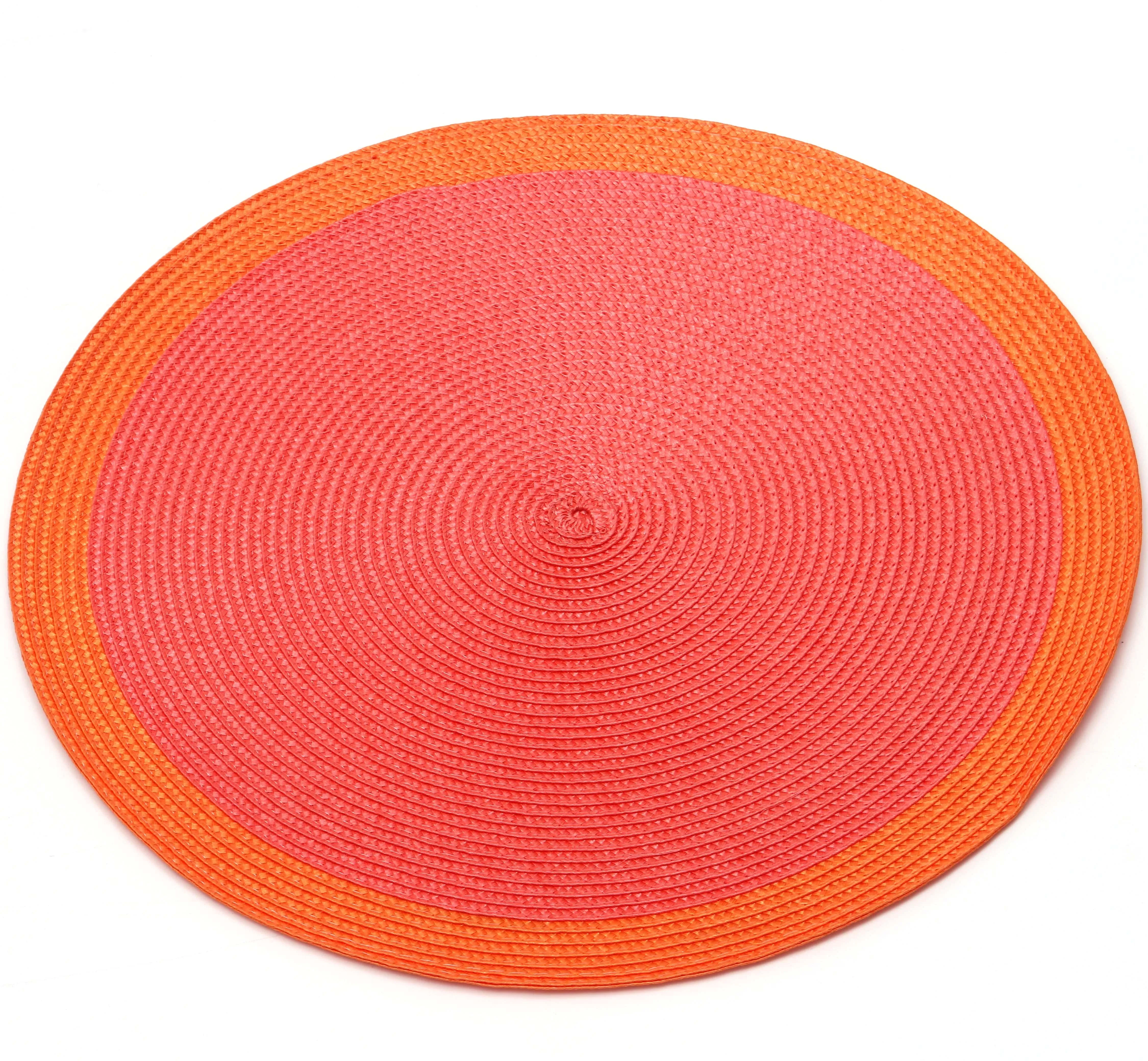 Chinese zhejiang  ningbo wholesale vinyl place mats table pp placemats round natural plastic for dining table