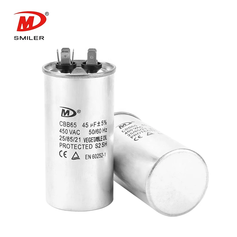 Air conditioner Motor Run Capacitor 25uf 30uf 35uf 40uf 45uf 50uf 55uf 60uf 70uf Diameter 50mm CBB65