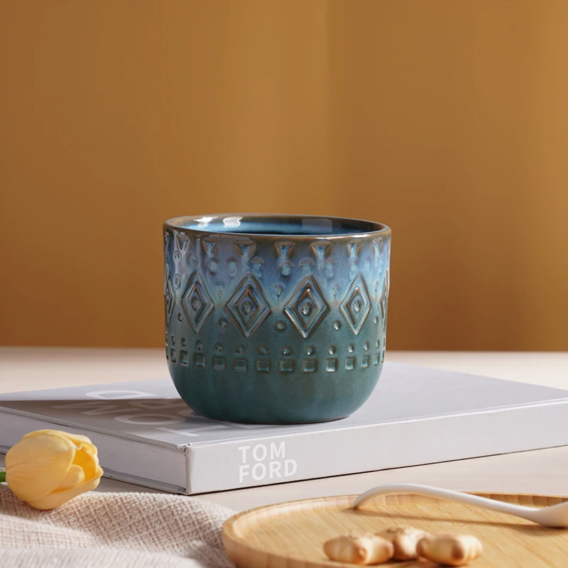 Custom Empty Ceramic Candle Container Candle Pot Ceramic Candle Jar