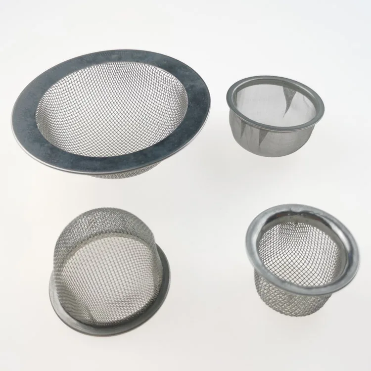 plain grain durable stainless steel rim bowl dome shaped filter screen stainless steel wire mesh strainer