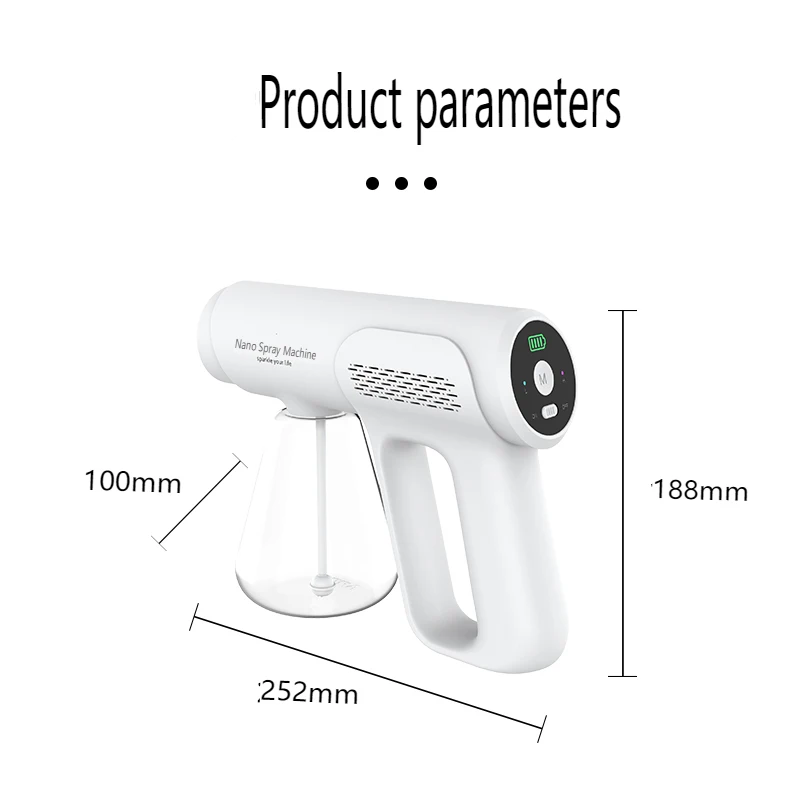 The Latest Mini Rechargeable Electric Nano Sprayer Anionic Micro Mist Disinfection Cordless Nano Ozone Sprayer
