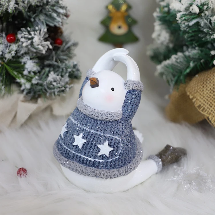 Wholesale Polyresin christmas figurine & toys home decor Resin crafts  christmas penguin decor ornaments