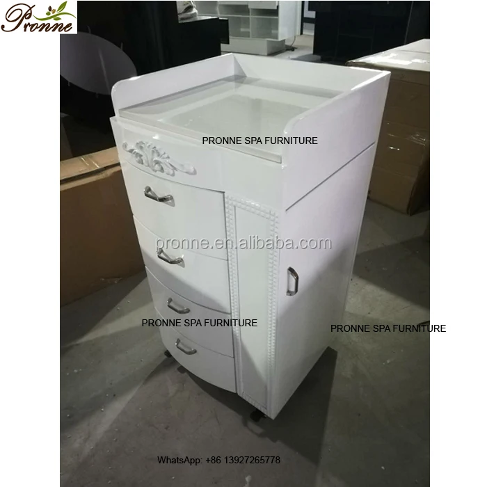 2022 hot sale rolling marble top salon trolley cart with drawer/spa trolley