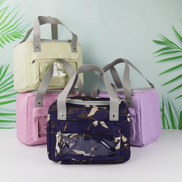 Custom Portable Picnic Reusable Breakfast Box Square Meal Lunch Bags For School Kids