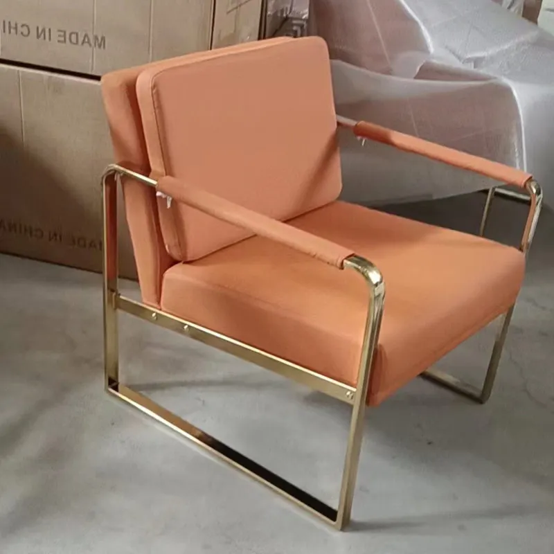 Hotel Lounge Home Furniture PU Leather Couch Living Room Arm Single Sofa Chair