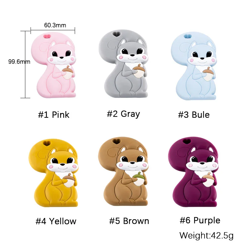 BPA Free Newborn Soother Cartoon Animal Chewable Teething Toy Silicone Baby Teether