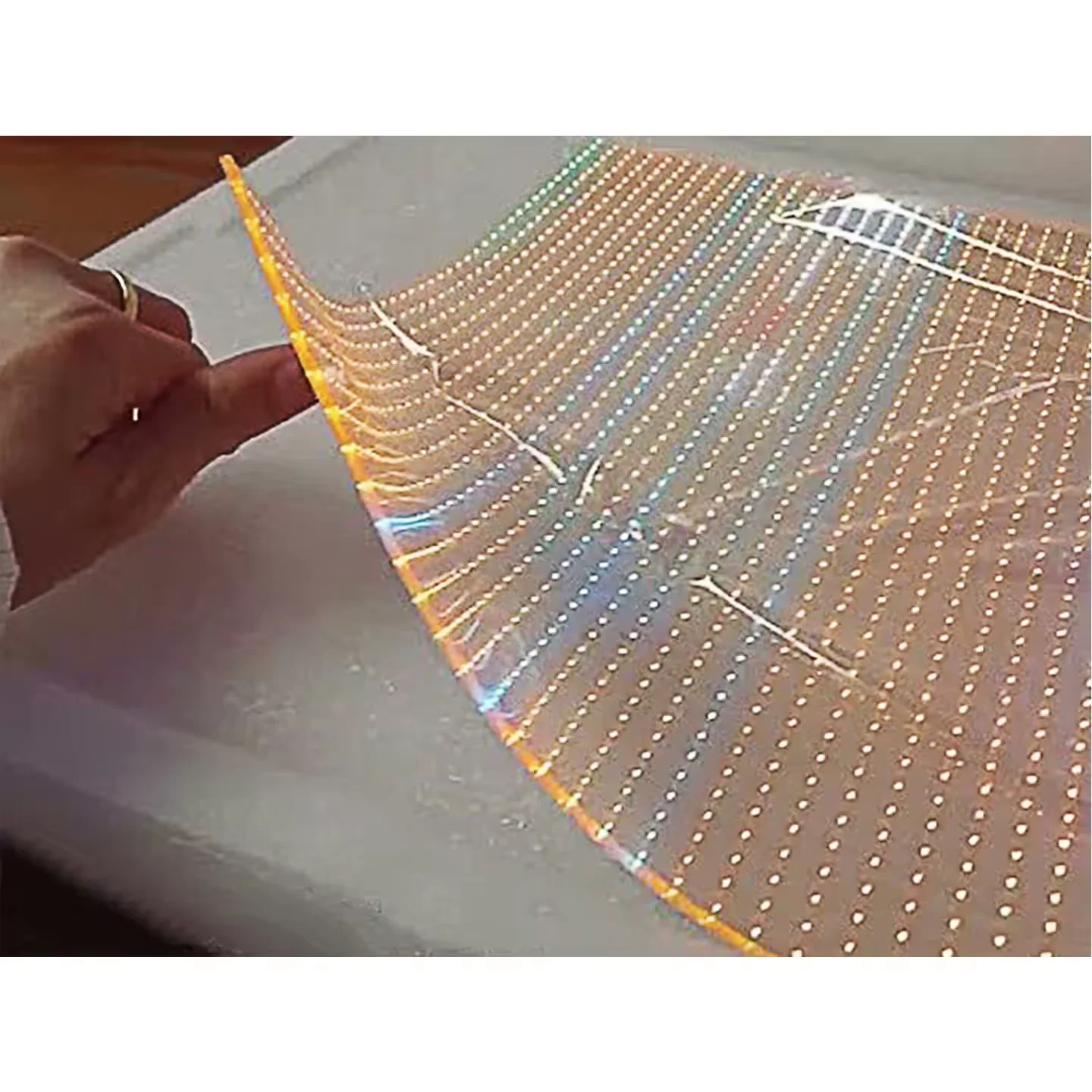 Ebon Светодиодная гибкая светодиодная прозрачная пленка, экран, 3d голограмма, прозрачная светодиодная видеостена для рекламы стеклянных окон