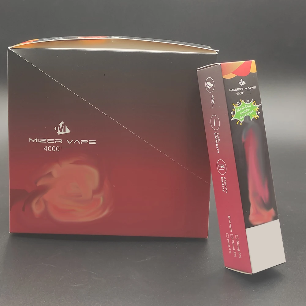 Пустая электронная сигарета OEM ODM Mizer Vape 4000, сетчатая катушка с большим количеством пара, портативные электронные сигареты, электронная сигарета elf