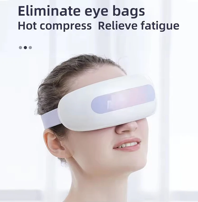 New Product 3D Acupressure Music Timing Heated  Eye Massager Relieve Fatigue Spray Moisture Eye Massage Device