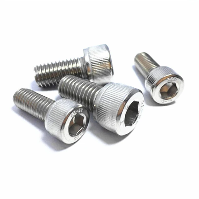 3/8 Titanium Cylindrical Head Hex Socket Head Cup Bolt UNC UNFPA SS 304 316 Full Thread Allen Screw