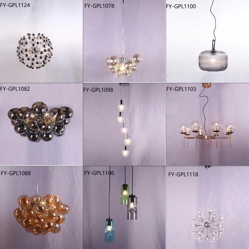 high ceilings retro pendant lights bistro globe clear murano glass chandelier 6 light