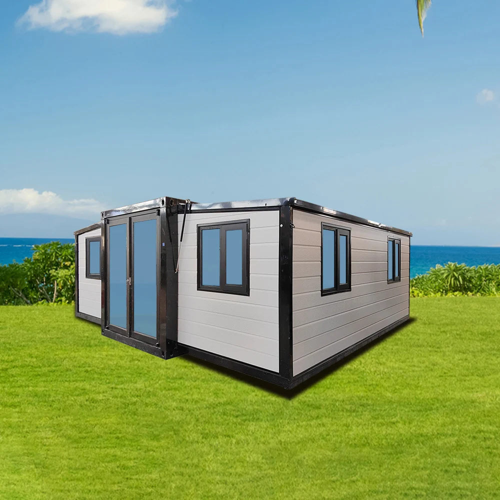 Luxury Villa Expandable Container House With Balcony And Pitched Roof Beautiful And Cosy 2 Bedroom Bathroom Kitchen Equipped