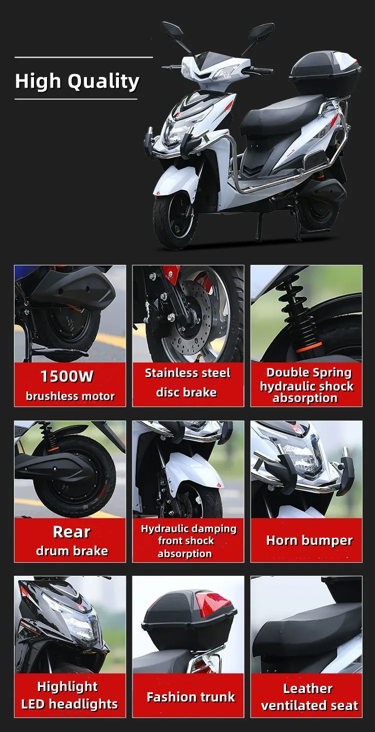 High Speed Electric Scooter In Ckd Electric Scooter adult Electric Motorcycle For Teenagers