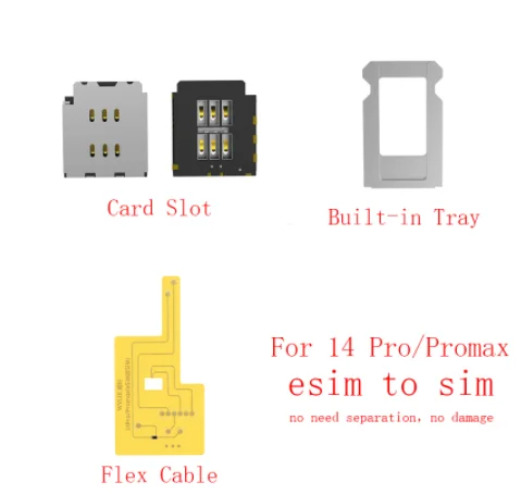 WYLIE NEW Dual Card to Single Card Cable for iPhone 14pro 14 pro max  Esim to SIM No Need Separation No Damage Flex Part