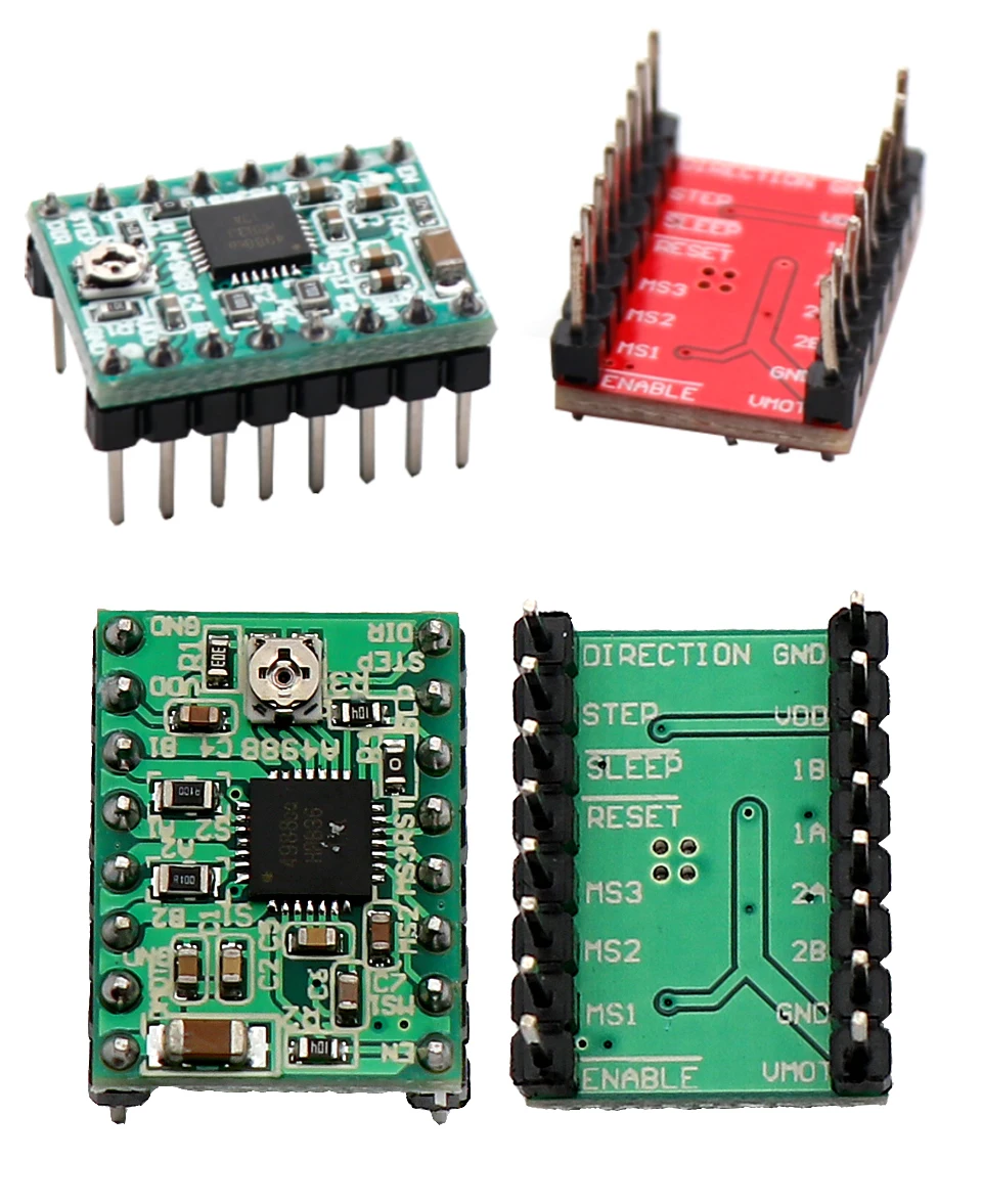 A4988 DRV8825 Stepper Motor Driver With Heat sink 3D Printer Parts StepStick Carrier Reprap RAMPS 1.4 1.5 1.6 MKS GEN V1.4 board