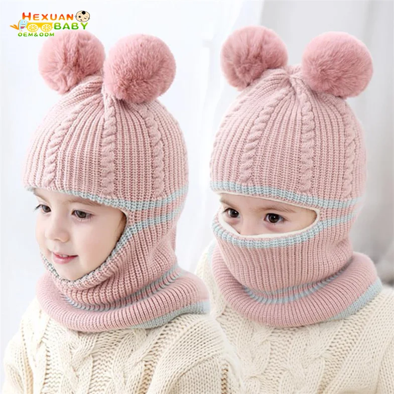 Winter crochet baby winter hats knit for Infant Boys Girls Kids Neck Warmer