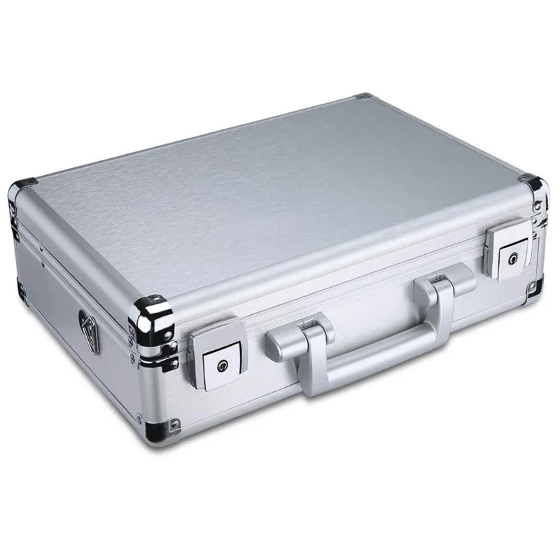 Portable 14 inches laptop hard business attached suitcase aluminum for business men