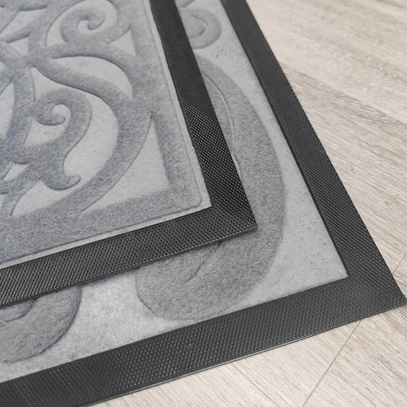 Cheaper outdoor rubber door mat for entrance waterproof polyester indoor outdoor door mat large non-slip mats