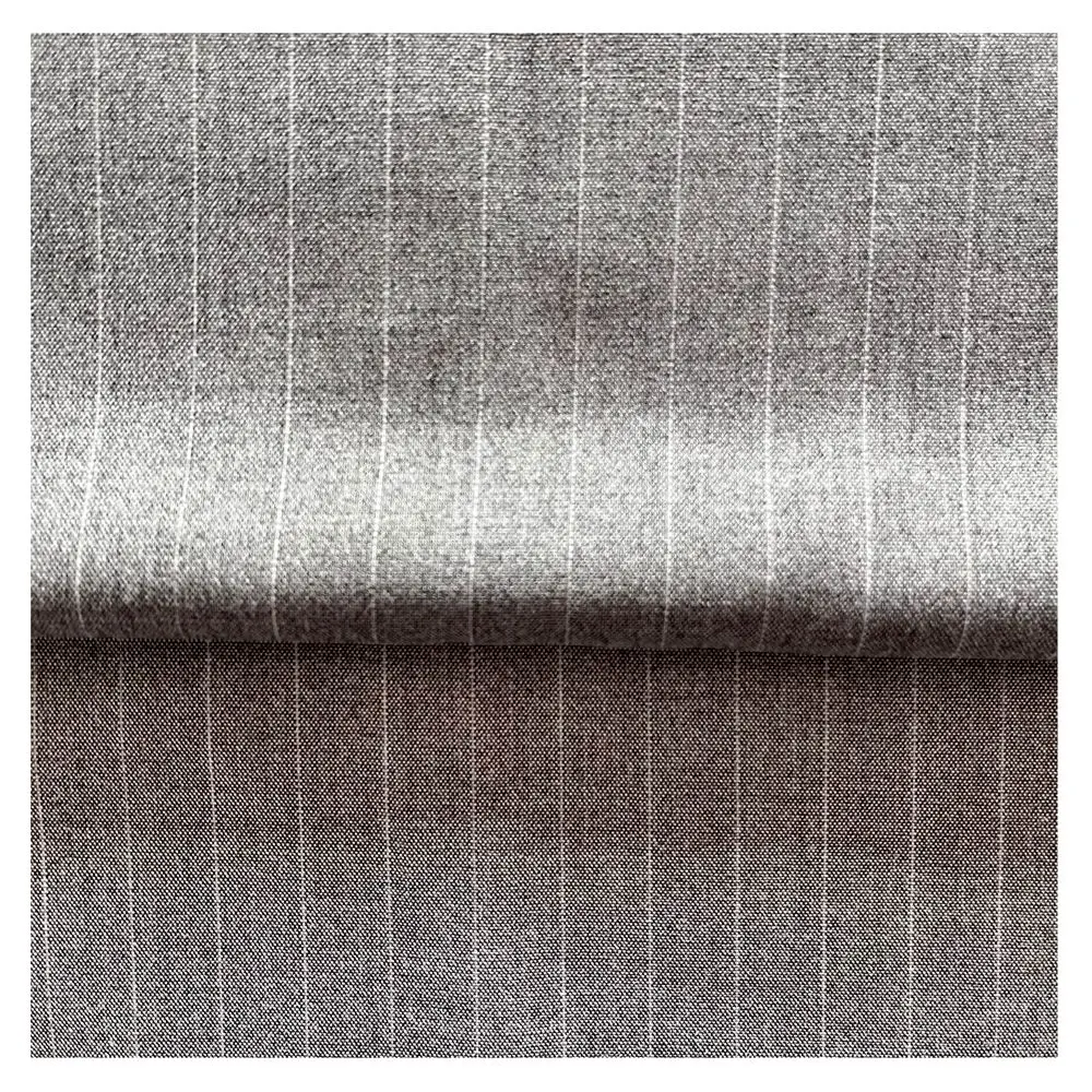 High quality 200gsm 75%Rayon 21%T 4%SP TR stripes four side stretch woven fabric for suit uniform trousers overcoat cheap .