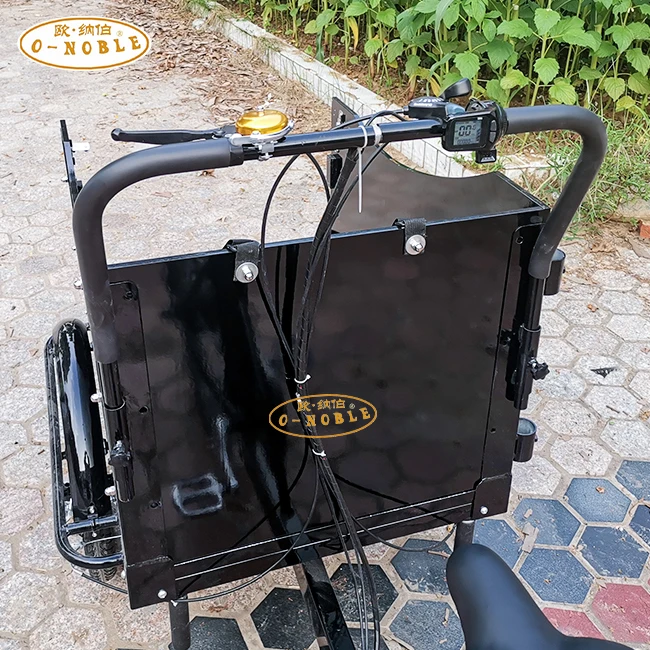 Electric tricycles 3.wheel electric cargo bike Black mini pet car