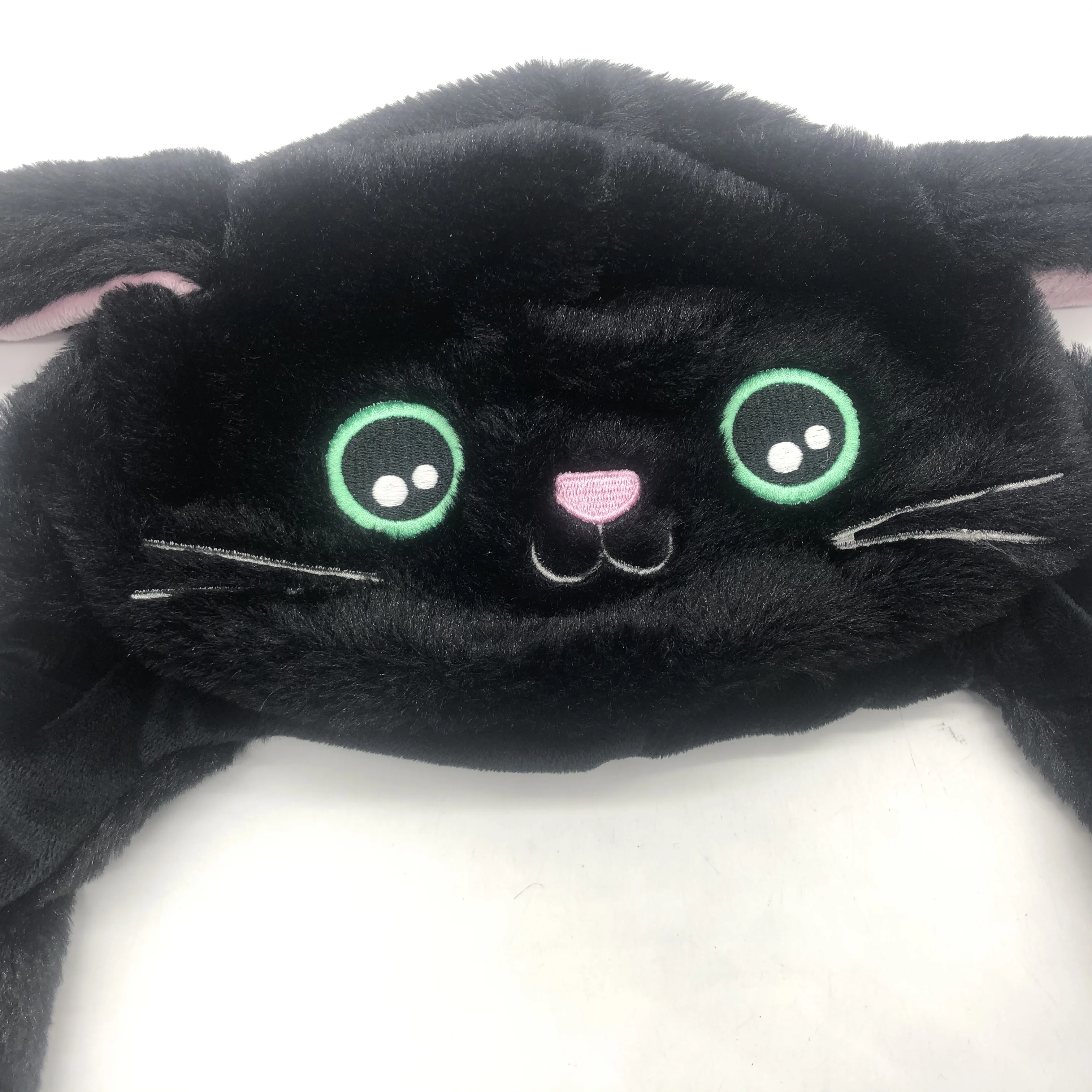 Animal Ear Plush Hat Movable Jumping Cat Ear Funny Cute Animals Toys Plush Hat