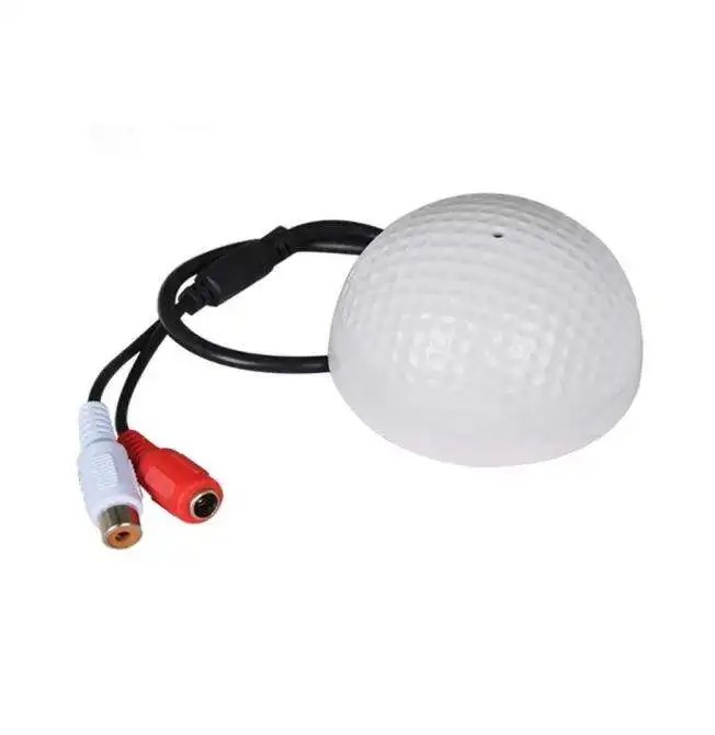 Manufacture golf-shape audio Pickup Device High Sensitivity DC12V CCTV sound Microphone Monitor