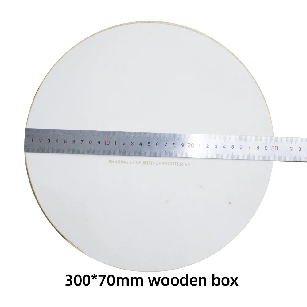 Reusable 12inch To go Disposable Food Board Containers Balsa Wood Round Gift Dessert Cheese Platter Box for Charcuterie with Lid