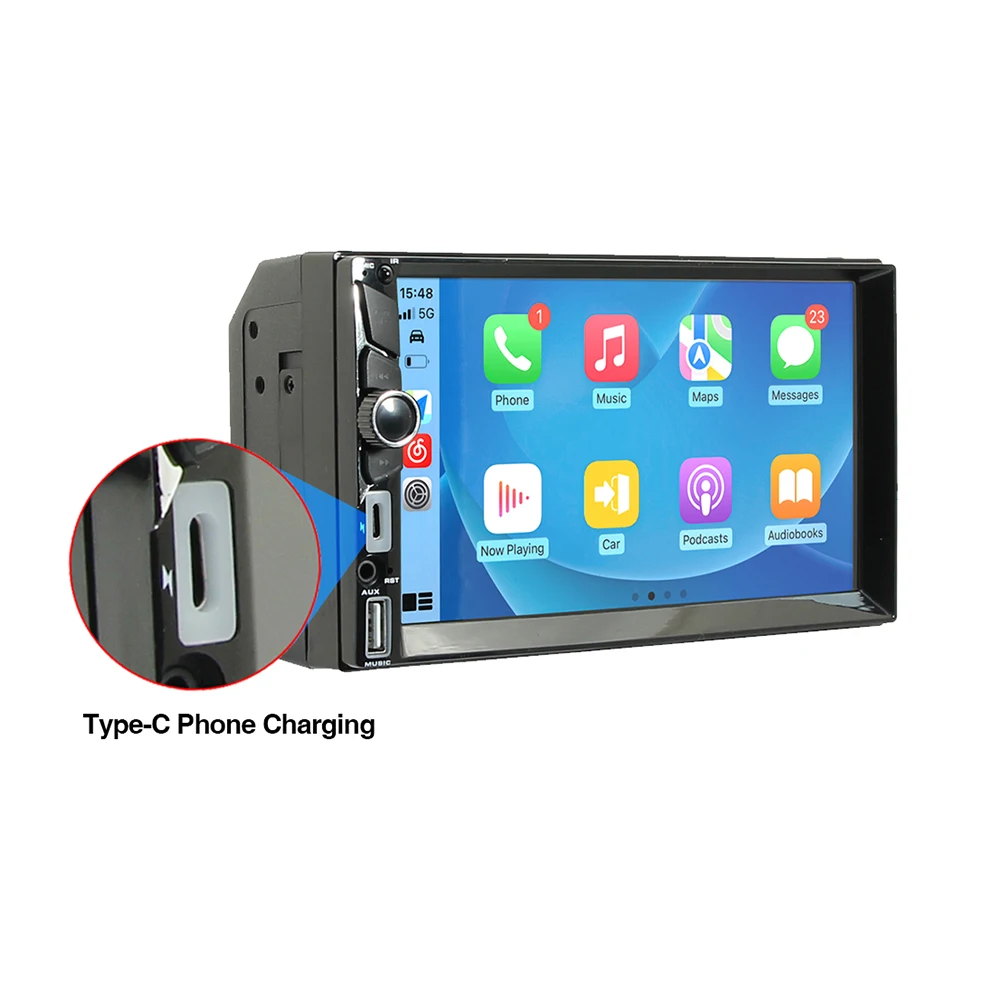JMC 7inch Car Display Monitor Wireless Portable MP5 Car Radio Stereo Player With GPS Navigation Carplay Android Auto
