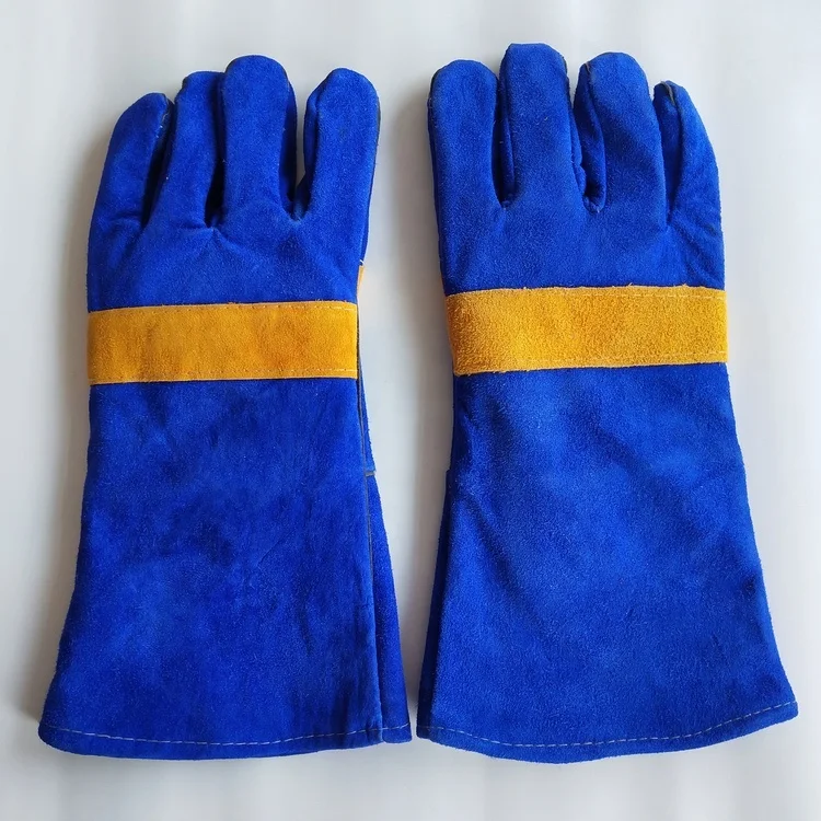 Yulan LC512 Heat Fire Resistant Palm Reinforcements Leather Forge MIG Welding Gloves